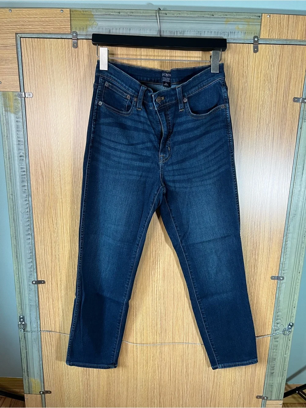 J. Crew High Rise Vintage Straight Leg Dark Denim Jeans Size 29
